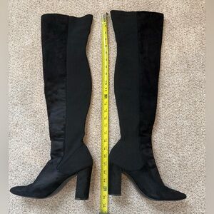 Steve Madden Black Everly Pointed Toe Knee High Boot